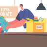 toys donation for kids illustration