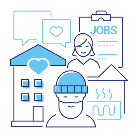 Volunteer job  Illustration