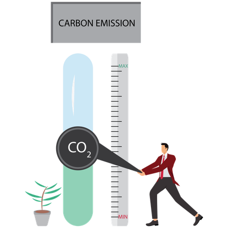 Volunteer or politician pulls arrow on measuring scale  Illustration