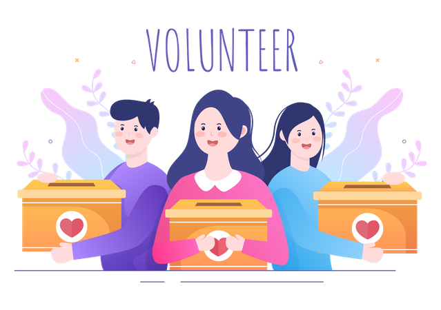 Volunteer people Illustration