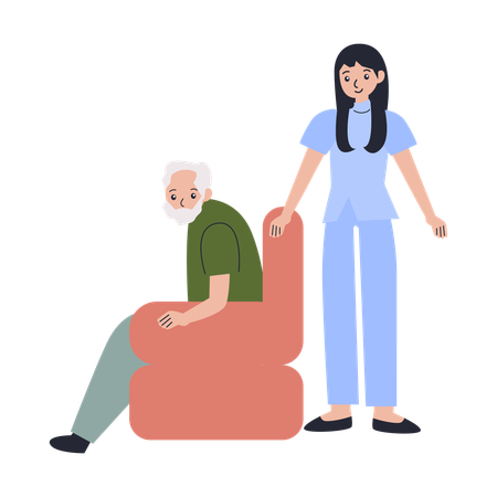 Vom Krankenhaus erbrachte Rehabilitationsleistungen  Illustration