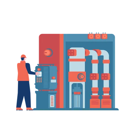 Von Ingenieuren verwendete elektronische Fertigungsgeräte  Illustration