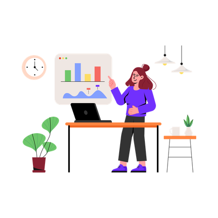 Von Studenten erstelltes Statistikdiagramm  Illustration