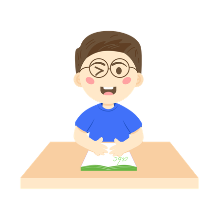 Vorschulkinder lernen Englisch im Unterricht Illustration