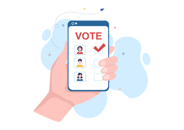 Votação digital  Ilustração