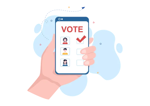 Votação digital  Ilustração