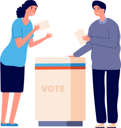 Votação política  Ilustração