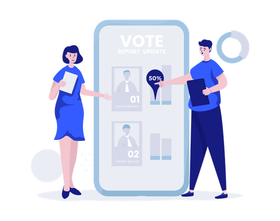 Vote survey report Illustration