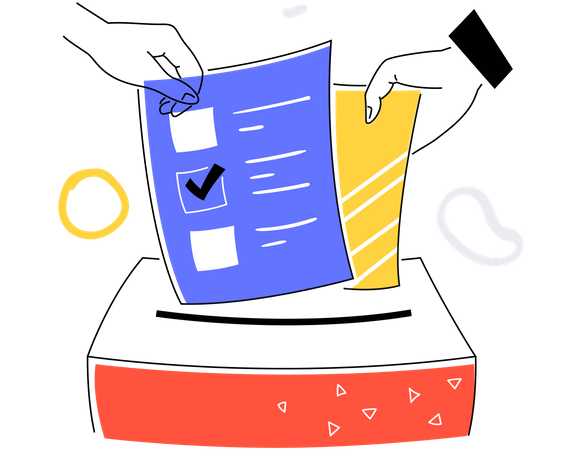 Voting ballot box  Illustration