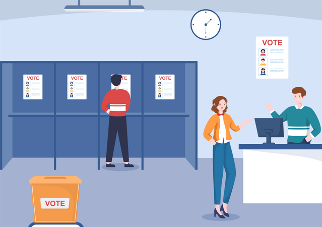 Voting booth Illustration