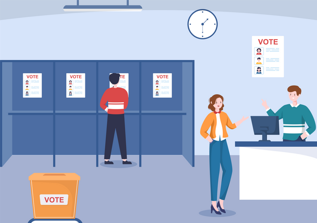 Voting booth  Illustration