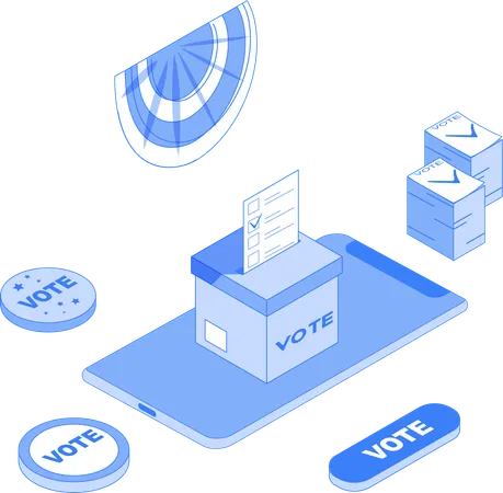 Voting box for election  Illustration