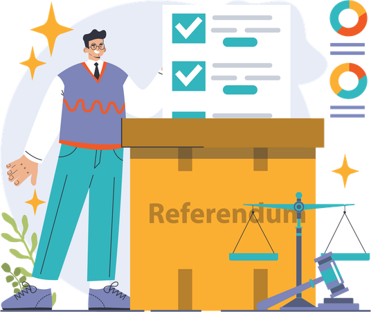 Voting referendum  Illustration