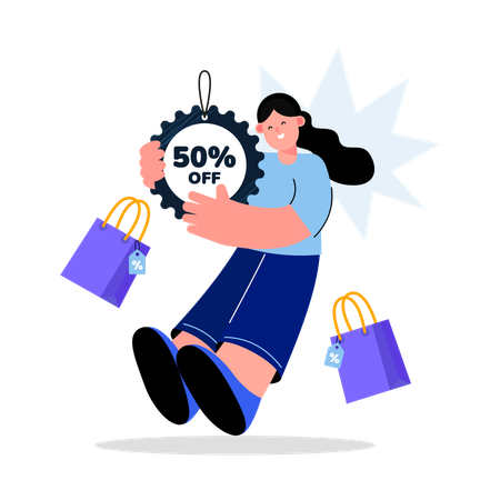 Voucher Black Friday Discount  Illustration