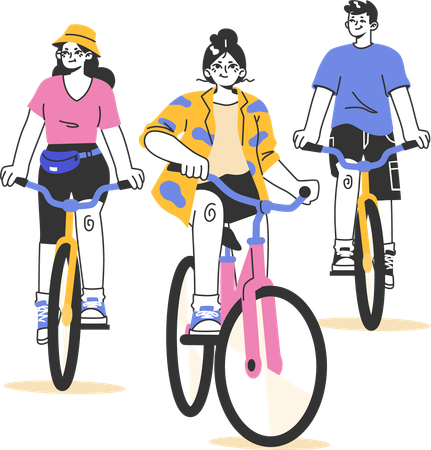 Voyage à vélo  Illustration