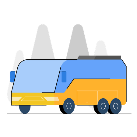 Autobus de voyage  Illustration