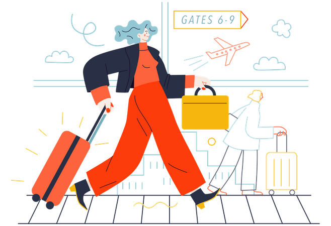 Voyage d'affaires  Illustration