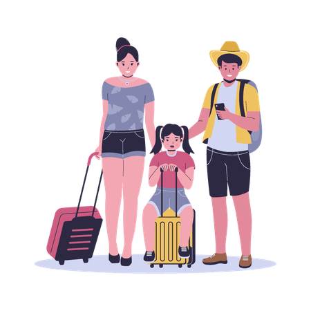 Voyage en famille  Illustration