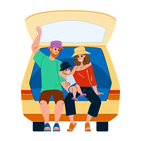 Voyage en famille  Illustration