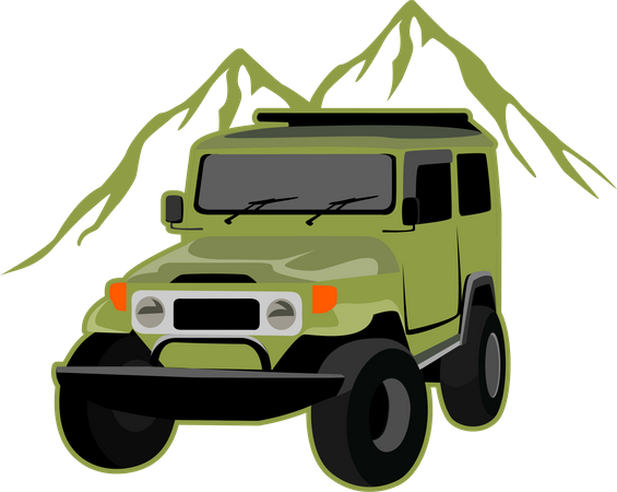 Jeep de voyage  Illustration