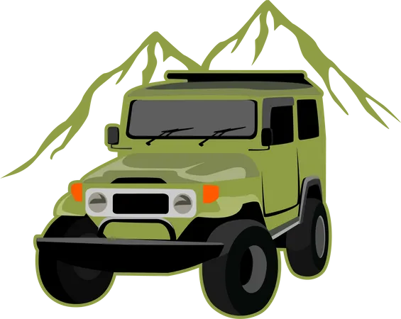 Jeep de voyage  Illustration