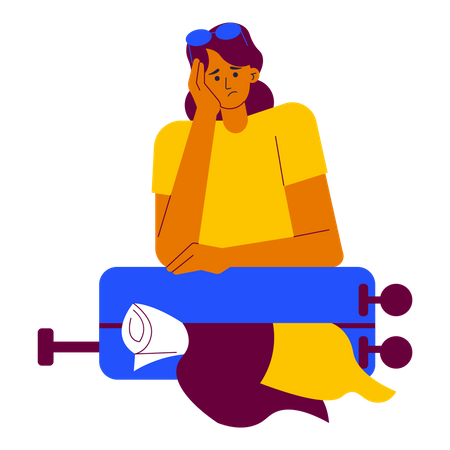 Voyageur fatigué  Illustration