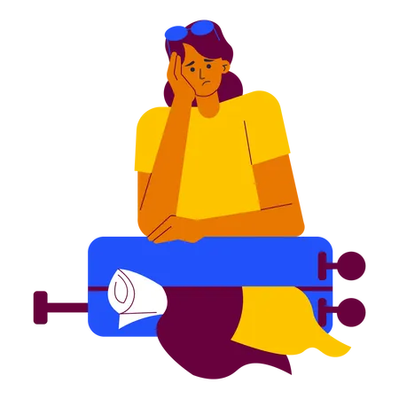 Voyageur fatigué  Illustration