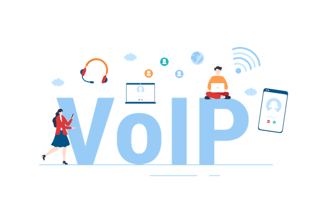 Voz pela internet  Ilustração