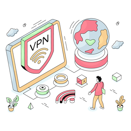 VPN  일러스트레이션