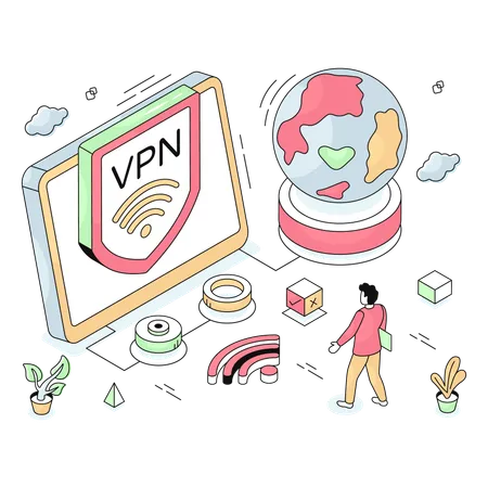 VPN  일러스트레이션