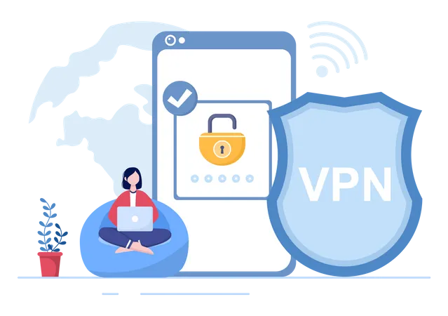 VPN  일러스트레이션