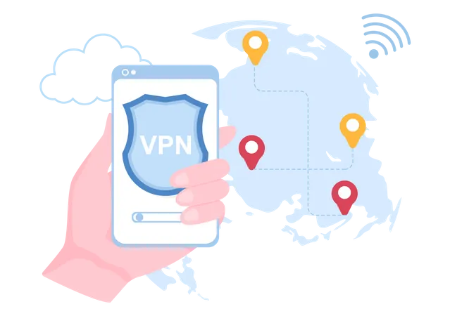 VPN App  일러스트레이션