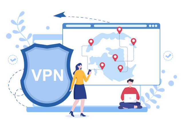 VPN-Dienst  Illustration