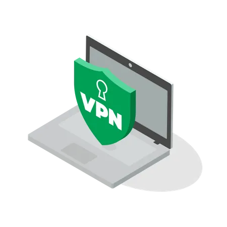 VPN for computer  Illustration