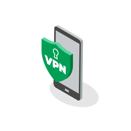 VPN for smartphone  일러스트레이션