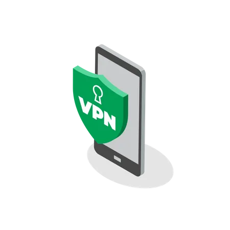 VPN for smartphone  Illustration