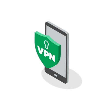 VPN for smartphone  Illustration