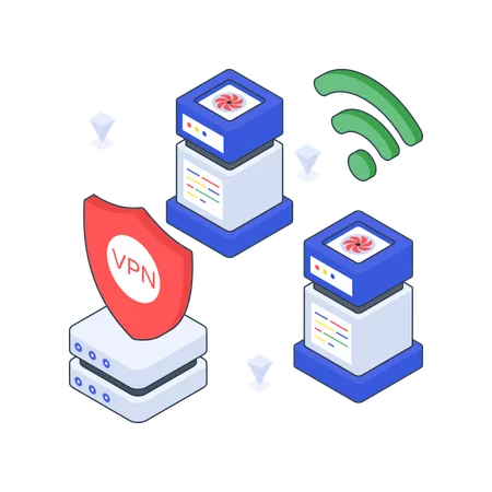 Vpn Hosting  Illustration