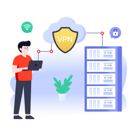 Vpn Hosting  Illustration