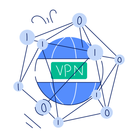 VPN Network  Illustration