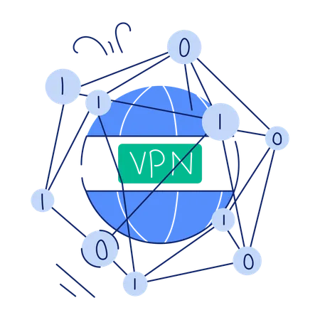 VPN Network  Illustration