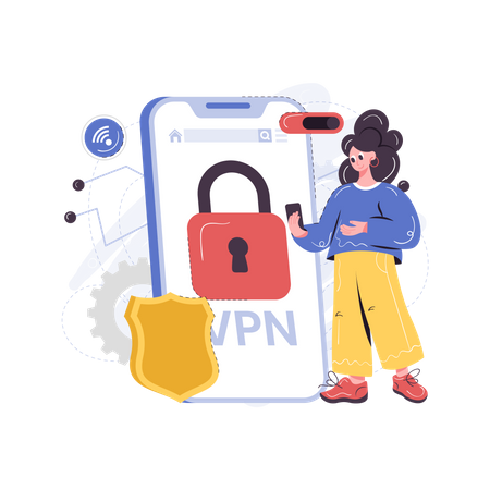 VPN-Proxy-Sicherheit  Illustration