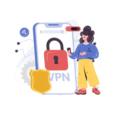 VPN-Proxy-Sicherheit  Illustration