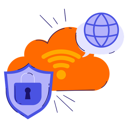 VPN security  Illustration