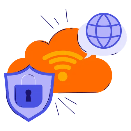 VPN security  Illustration