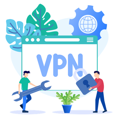 VPN Security  Illustration