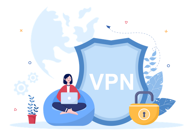 VPN Security  Illustration