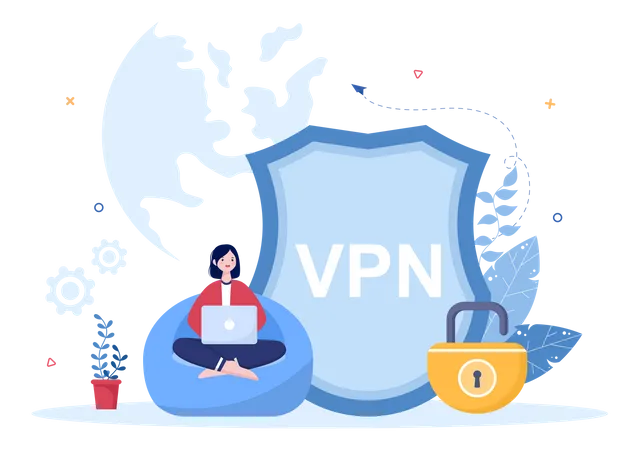 VPN Security  Illustration