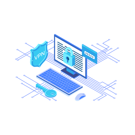 VPN Security  Illustration