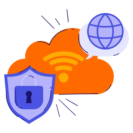 Seguridad VPN  Ilustración